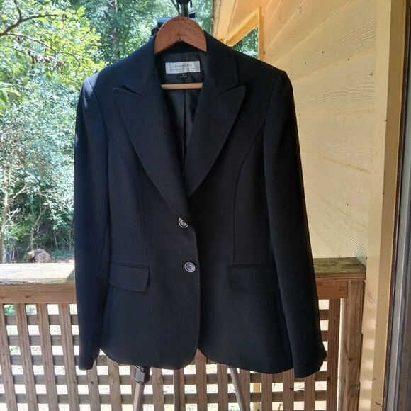 Tahari ASL Jet Black Blazer Polished, Professional, A Timeless Classic Sz 6 - Picture 1 of 11